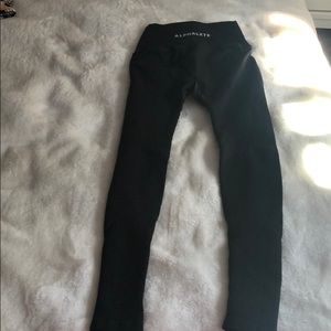 Dark charcoal grey alphalete leggings
